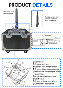 Lanciatore di Coriandoli Telecomandato <span class=keywords><strong>Professionale</strong></span>, Cannone a Getto di Carta Colorata per Matrimoni, Feste a Tema, DJ, Lounge e Spettacoli - Product Image 5