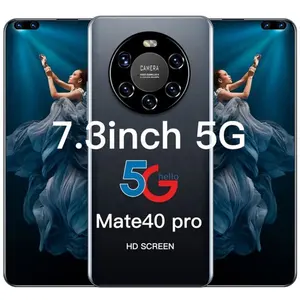 Nieuwe Mate 40 Pro 5G Mobiele Telefoon 7.3 Inch Android Telefoon Smartphone