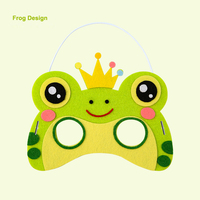 Masques pour les yeux en feutre pour enfants, motifs animaux de dessin animé (Tigre, Grenouille, Cerf, Chat, Ours), pour déguisements, fêtes et cosplay, articles de fête en gros