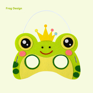 Maschere per Occhi in Feltro a Forma di Tigre, Rana, Cervo, Gatto, Orso, Accessori per Costumi da Festa in Maschera per Bambini - Product Image 3
