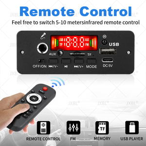 Amplificador Digital para el hogar DIY de 10W, placa decodificadora de MP3, potencia de Audio de 5V, <span class=keywords><strong>Bluetooth</strong></span>, FM, reproductor de MP3 USB para coche, altavoces Subwoofer DE MÚSICA - Product Image 2