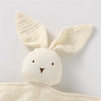 Doudou Couverture Bébé en Mousseline Nouée Motif Mignon Oiseau