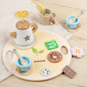 2024 nuova fabbrica direttamente in legno bambine bambino cucina cucina mini gioco gioco di tè giocattoli per bambino - Product Image 3