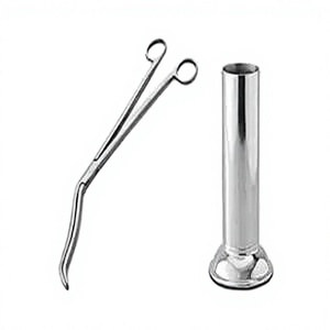 Pinces chirurgicales en acier inoxydable à pointes courbées et support cylindrique, ensemble d'instruments vétérinaires réutilisables Regal Impex - Product Image 1