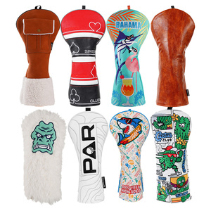 Fundas para Palos de Golf Marrones, Precio de Fábrica, Accesorios de Golf al por Mayor, Fundas para Palos de Golf con Diseño de Muñeco de Nieve y Cactus - Product Image 1