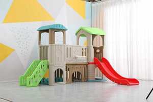 Scivolo per Bambini con Tunnel e Casetta in Plastica, Attrezzatura da Gioco per Interni, Ideale per <span class=keywords><strong>Parchi</strong></span> Giochi al Chiuso e Altri <span class=keywords><strong>Parchi</strong></span> <span class=keywords><strong>Divertimento</strong></span> - Product Image 2