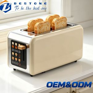 เครื่องปิ้งขนมปัง BESTONE 2 ช่องแบบยาว พร้อมตัวตั้งเวลาแบบดิจิตอล ฟังก์ชั่นป๊อปอัพอัตโนมัติ เครื่องปิ้งขนมปังไฟฟ้าสำหรับใช้ในครัวเรือน ตัวเครื่องทำจากสแตนเลส - Product Image 1