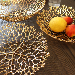 Plateau métal doré personnalisé décoration intérieure plateau cadeau pour mariage objets décoratifs pour assiette de fruits secs - Product Image 2