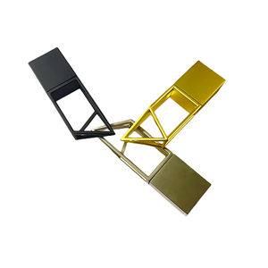 Geometrische metalen USB-stick 2.0 1GB 2GB 4GB bruiloft cadeau geheugenstick 3.0 8GB 16GB 32GB gratis laserlogo - Product Image 5