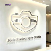 Lettres 3D en acier inoxydable personnalisées rétroéclairées par LED, halo inversé illuminé, logo mural pour entreprise, bureau, signalétique, étanche IP65, usage commercial