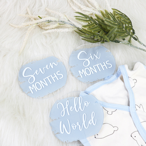 Acrylic Baby Milestones Disc Baby Monthly Milestone Cards Baby Monthly Photo Prop Baby Monthly Milestone Markers - Product Image 6
