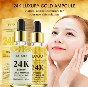 Private Label Anti Aging Anti Wrinkles Facial Repair Moisturizing Skin Care 30ml Luxury Gold Ampoule 24K Gold Face Serum - Product Image 2