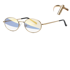 High Quality UV400 Polarized Full Rim Oval Metal Luxury Unisex <b>Sunglasses</b> PC UV400 Protection Classical <b>Gradient</b> Trendy Designer - Product Image 1