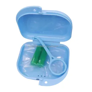 Estuche retenedor dental de plástico semitransparente Caja de almacenamiento de protector bucal deportivo