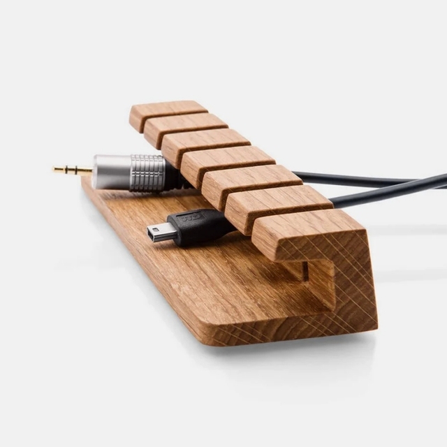 Wholesale Office Desk Organizer Cable Holder Desk Cable Management Organizer Self Adhesive Wooden Cables Holder for Power Cords