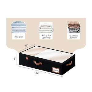 Large Capacity Quilt Storage <b>Bag</b> Clear Window Folding Organizer for Clothes Blanket Bedding-Fabric Set - Product Image 2