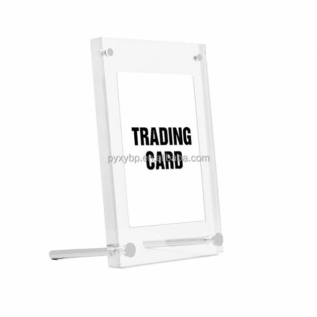 UV-Proof Clear Acrylic Magnetic Graded Trading Card Display Case Holder Frame for Pokemon TCG Sports Cards Single Triple Slab