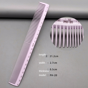 Peine Profesional para Cortar el Cabello, Color Morado Claro, <span class=keywords><strong>con</strong></span> Escala, Peine de Precisión de Doble Cara <span class=keywords><strong>con</strong></span> Punta Fina para Peinar el Cabello de Mujer - Product Image 4