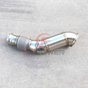 Nouveau Downpipe d'échappement poli miroir SS304 pour B46 <span class=keywords><strong>320i</strong></span> 330i 330ix 330e F22 F23 F32 F34 F36 G20 <span class=keywords><strong>G30</strong></span> - Product Image 3
