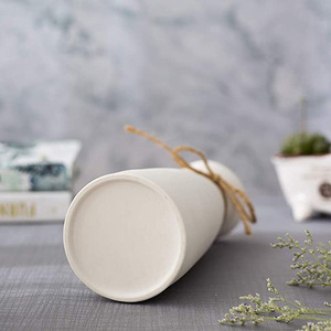 Prezzo di fabbrica vaso in ceramica bianca da 9.2 pollici vaso moderno in porcellana <span class=keywords><strong>per</strong></span> la decorazione della casa <span class=keywords><strong>per</strong></span> fiori erba di pampa e fiori secchi - Product Image 3