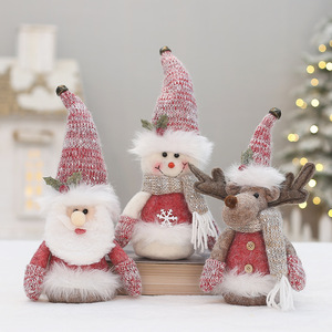 Figurine de poupée en tissu rose de Noël, assise ou debout, décoration de fête pour usage intérieur - Product Image 3