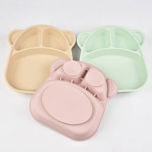 Assiette pour bébé en silicone de qualité alimentaire avec logo personnalisé, vente en gros, non toxique, fournitures pour l'alimentation des tout-petits, résistante à la chaleur, passe au lave-vaisselle, pour enfants - Product Image 4