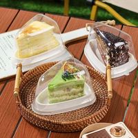 Boîte en mousse transparente triangulaire épaissie haut de gamme anti-buée pour durian, mille-feuille, tranches de matcha, desserts et emballage alimentaire