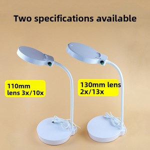<span class=keywords><strong>Loupe</strong></span> de bureau réglable avec éclairage LED, <span class=keywords><strong>loupe</strong></span> mains libres 110/130 mm - Product Image 3