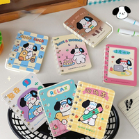 Dessin animé chien A7 Kawaii cahier Mini couverture rigide spirale organisateur avec couverture en papier étudiant papeterie cadeau
