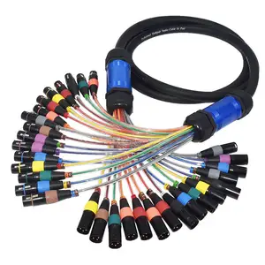 Multichannel Xlr Cable Audio Signal Cable 4/8/12/16/24 Way Stage Light Sound And Signal Line Xlr Male And Female Pair Plug