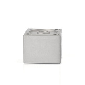 Bloco Cilíndrico Quadrado de Alumínio Usinado em CNC Personalizado / Corpo de Válvula com Wire EDM e Brochagem para Sistemas Pneumáticos - Product Image 2
