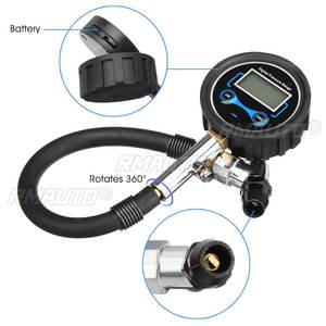เครื่องเติมลมยางรถยนต์อเนกประสงค์ 200PSI พร้อมเกจวัดแรงดันดิจิตอล หัวเติมลม และสายลม - Product Image 4