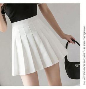 Mini-jupe plissée rose unie en fibre de polyester respirante à taille naturelle pour femme, collection Printemps-Été 2025, style coréen - Product Image 5