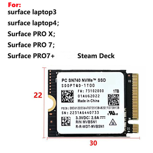 SN740 2TB 1TB 512G 256G SSD M.2 2230 2242 Gen4 PCIe 4.0 X4 NVMe 솔리드 스테이트 드라이브 100-200MB/s 쓰기 속도 마이크로소프트 서피스 - Product Image 2