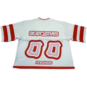 Оптовая Продажа с фабрики, молодежная мода, укороченная майка с V-образным вырезом, сетчатая майка для фанатов футбола, уличная одежда, сетчатые майки - Product Image 6