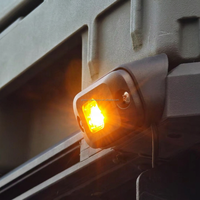 Nouvelles lampes LED étanches d'extérieur tricolores (blanc, rouge, ambre) pour éclairage de toit, 12V DC, en aluminium, à intensité variable, pour camping-car, 4x4, VTT, caravane