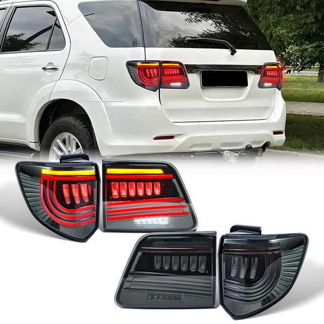 Wholesale Price LED Tail Light for Toyota Fortuner 2012 2013 2014 2015 Rear Bumper Brake Taillight Smoked Tail Light