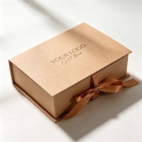 Boîte en carton magnétique personnalisée avec logo, boîte cadeau de luxe, emballage alimentaire écologique pour biscuits avec ruban