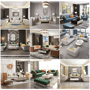 Nuovo stile italiano di lusso moderno divano componibile moderno casa soggiorno divano Set mobili