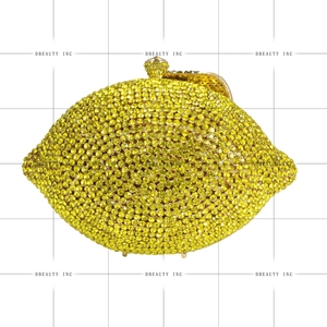 Lemon Full Diamond <b>Crystal</b> Fruit Pattern Casual Fashion Clutch Cute Sparkly Rhinestone Evening <b>Bag</b> Party Prom Dating Purse - Product Image 4