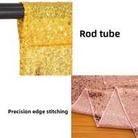 Rideau de fond en gaze brodée de sequins pour banquets de mariage, aménagement de lieux de réception, hôtels, fêtes et célébrations