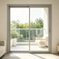 Porte coulissante moderne en PVC, simple ou double rail, en plastique, pour séparation de pièce (salle à manger, salon)