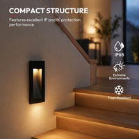 Lampe LED murale extérieure à bande longue 3W en aluminium, intensité variable, haute fidélité des couleurs (CRI) 2700K/3000K/4000K/5700K, IP65, garantie 3 ans, vente chaude