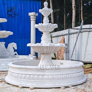 <span class=keywords><strong>Fontaine</strong></span> d'eau <span class=keywords><strong>en</strong></span> marbre blanc avec lions, décoration de jardin, <span class=keywords><strong>fontaine</strong></span> extérieure moderne de grande taille, personnalisée BLVE - Product Image 4