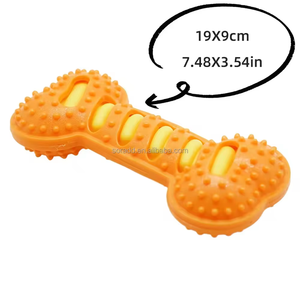 Natural Rubber <strong>Dog</strong> Chew <strong>Bone</strong> Squeaky Noise-Making Toy Aggressive Chewers Tough <strong>Dental</strong> Molar Stick for Medium Large <strong>Dogs</strong> - Product Image 4