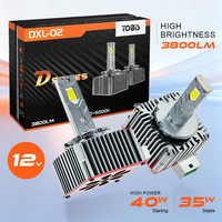 YOBIS Nouvelle version améliorée Ampoule automobile 40W 4000lm D3S D4S D5S D8S D1 D2 D3 D4 D1R D2R D3R D4R D2S Kit de conversion Phare LED 12V 6000K