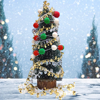 Guirnalda de 5m para Árbol de Navidad de Alta Gama, con Cuentas de Piedras Preciosas Iridiscentes, Estilo Antiguo, Resistente al Agua, con Cuentas de Cuarzo