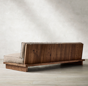 आधुनिक लिविंग रूम फर्नीचर मोटे कुशन ठोस ओक सेट फर्श के नीचे बैठने वाले फर्श सोफे - Product Image 2