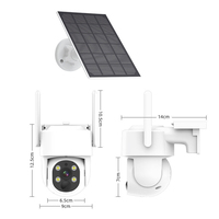 Caméra de sécurité extérieure Eseecloud App 4MP WiFi solaire PTZ 3W 7500mA IP66 étanche avec audio bidirectionnel et détection de mouvement