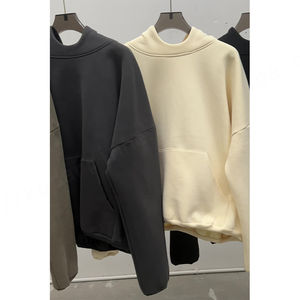 Digital Oem Custom Boxy Fit Streetwear 400 Gsm FG Color Blank Plain Thickening Winter Heavyweight Cropped Men's <b>Hoodie</b> for Men - Product Image 2